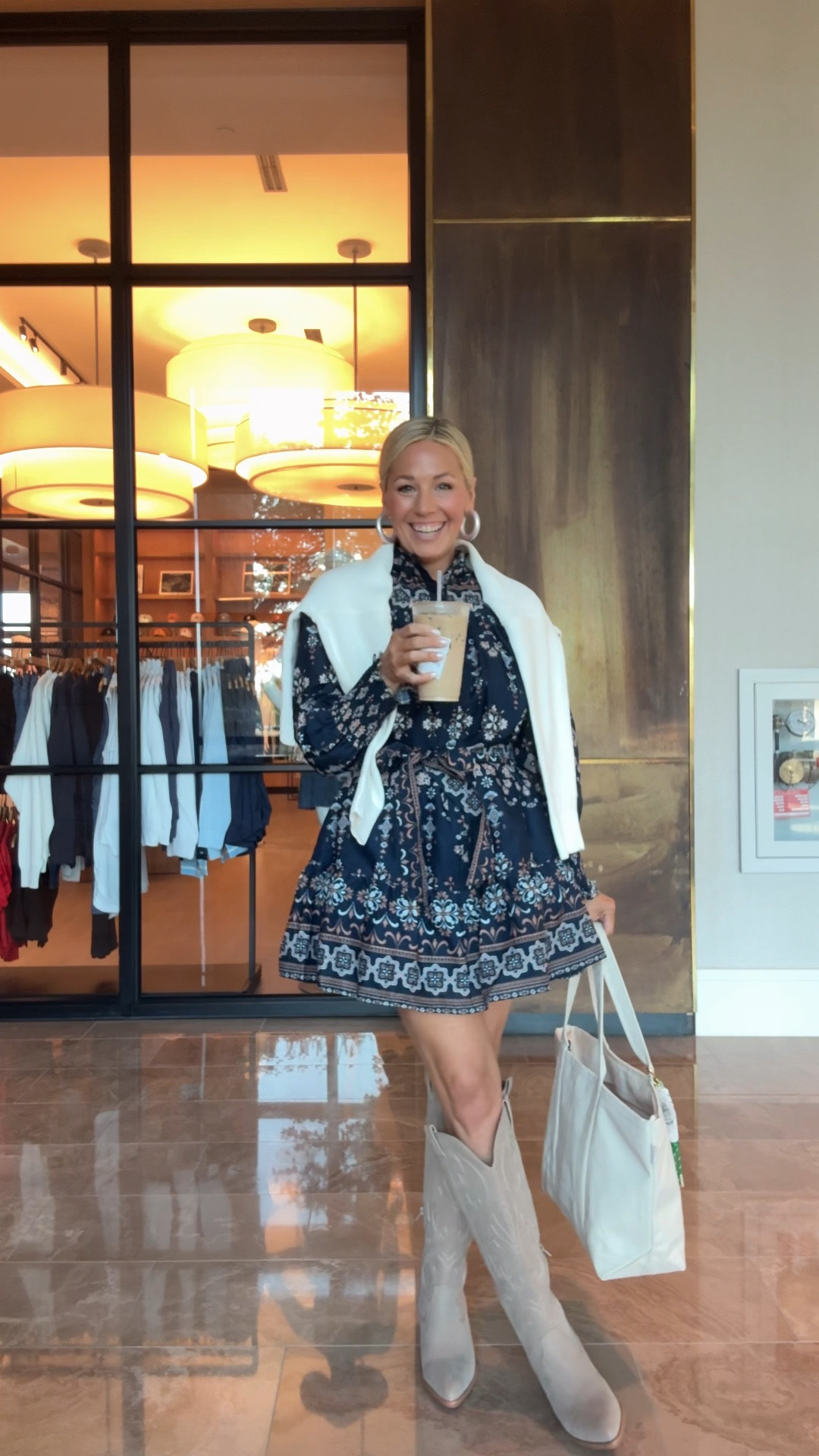 Shop Avara dress for LTK con day 3! Wearing size small. Boots are pink lily tts 
Use code Bobbi for pink lily and code bobbi15 for Avara! 

#LTKCon #LTKFindsUnder100 #LTKStyleTip