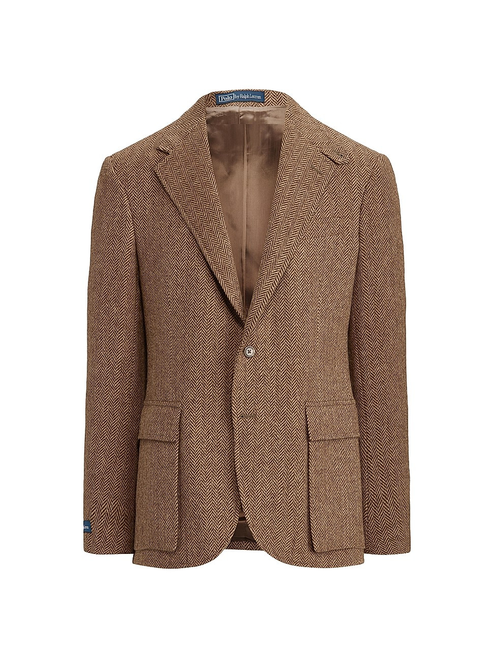 Men's RL67 Herringbone Wool Two-Button Sport Coat - Brown And Camel - Size 44 | Saks Fifth Avenue