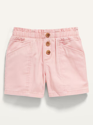 Paperbag-Waist Pull-On Utility Shorts for Toddler Girls | Old Navy (US)
