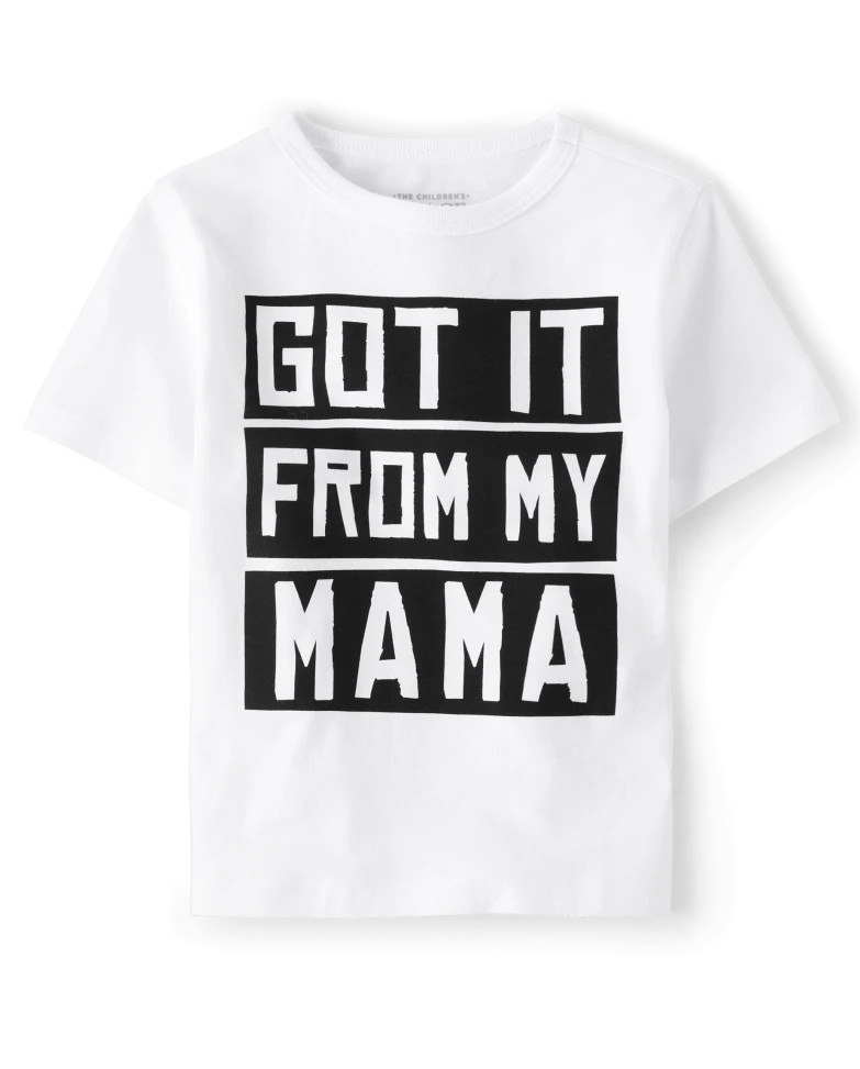 Baby And Toddler Boys Mama Graphic Tee - white | The Children's Place