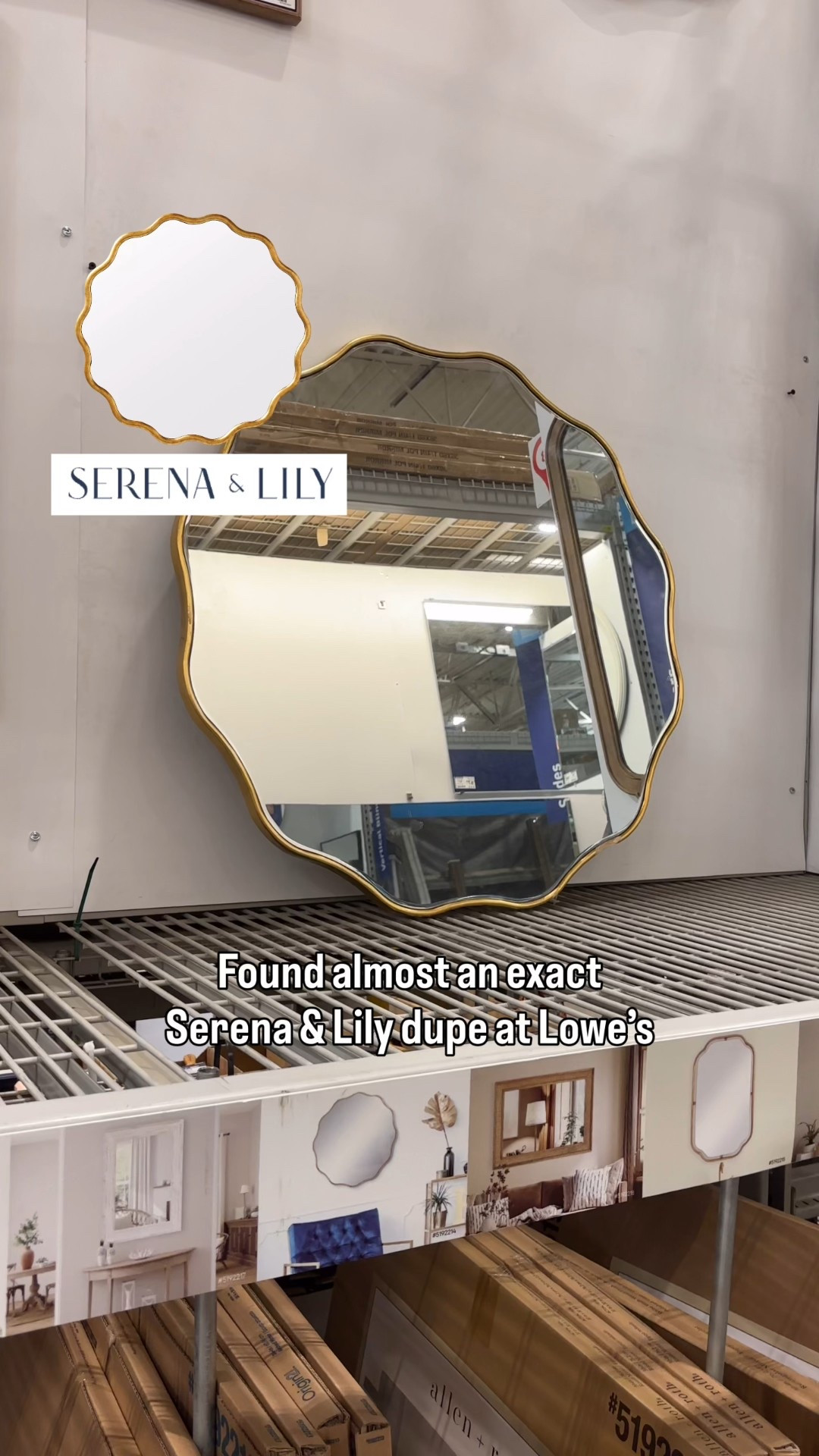 The perfect Serena & Lily wave mirror dupe. It never doesn’t amaze me when I stumble across a dupe that looks nearly identical to the real deal—like this Serena & Lily wave mirror dupe I found at Lowe’s. The gold finish, the perfectly curved wave detail—everything about it is stunning, and the best part? It’s a fraction of the price without sacrificing style.

#LTKHome #LTKSaleAlert