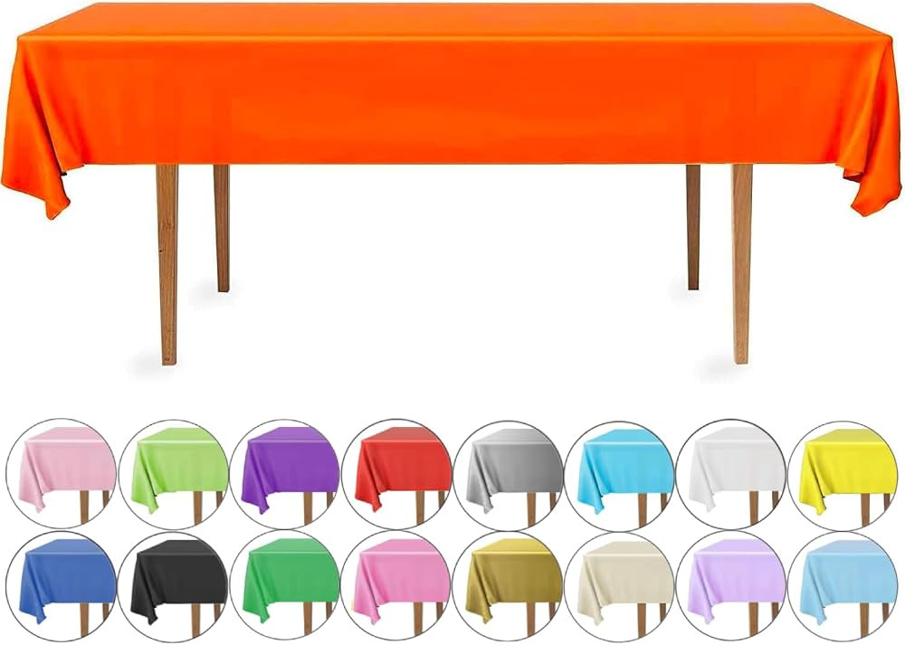 DecorRack 2 Rectangular Tablecloths -BPA- Free Plastic, 54 x 108 inch, Dining Table Cover Cloth R... | Amazon (US)