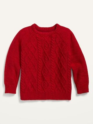 Cable-Knit Crew-Neck Sweater for Toddler Boys | Old Navy (CA)