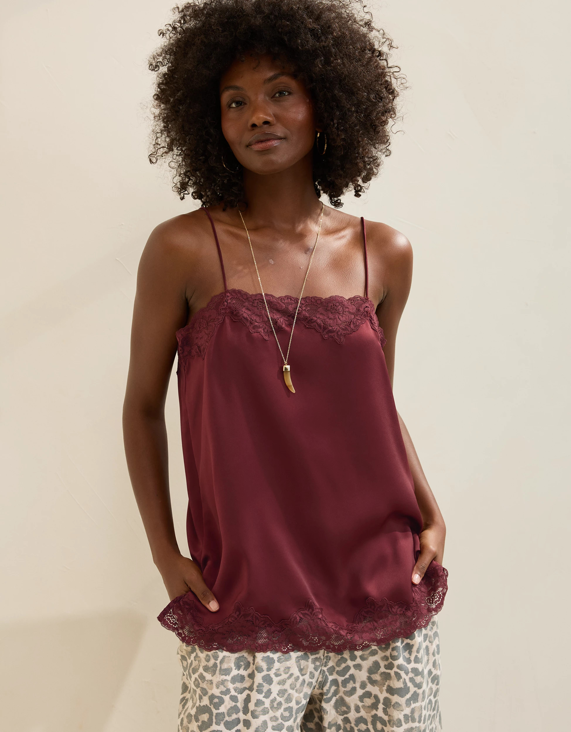 OVERSLEPT by Aerie Liquid Satin Tunic Tank | Aerie