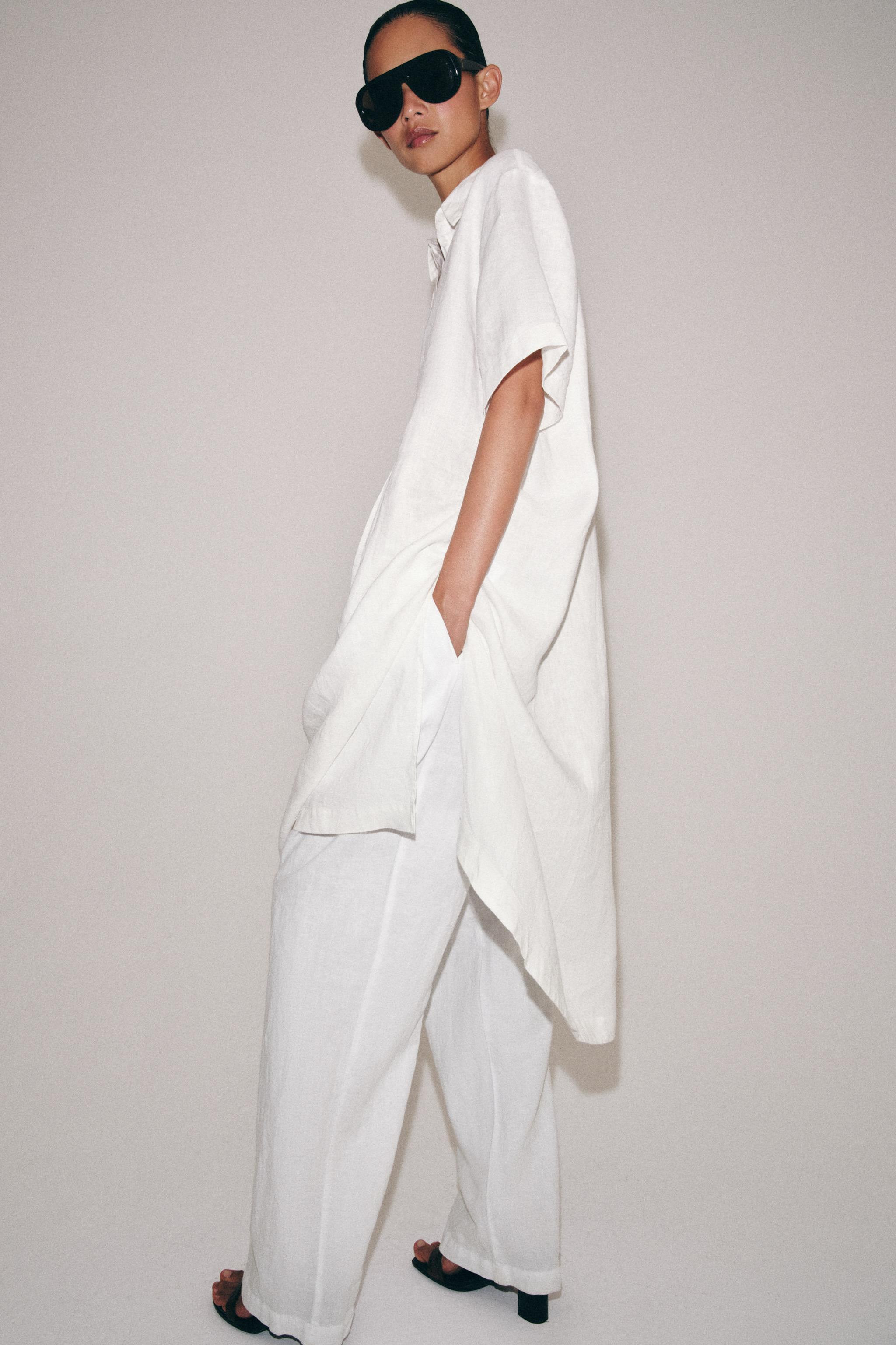 ZW COLLECTION LINEN SHIRTDRESS | Zara US