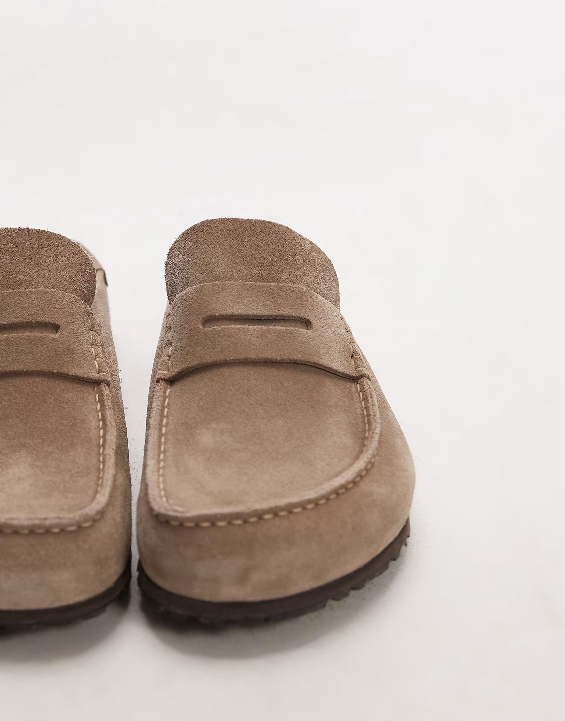 Birkenstock Unisex Naples wrapped loafer in taupe suede | ASOS (Global)