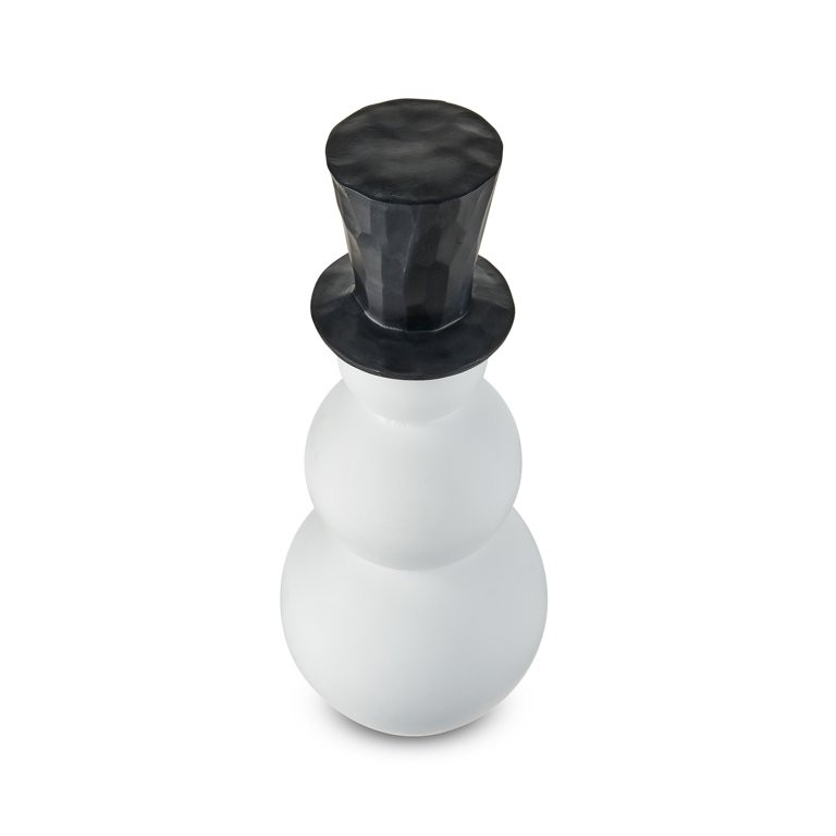 Holiday Time Medium Resin White Snowman With Hat 10” Tabletop Decor 1 Piece | Walmart (US)