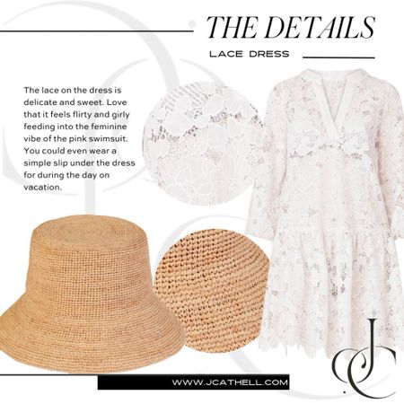 This cover up is the perfect item to be versatile enough to use as a cover up or a beautiful dress! All pieces from @Saks. 
 
#sakspartner
#saks

 hat, sandals, woven bag, cover up, one piece 

#LTKover40 #LTKtravel #LTKswim