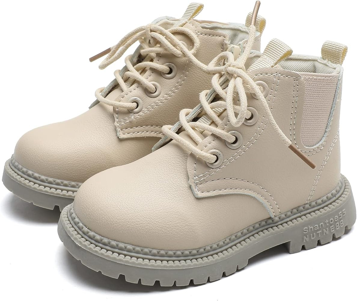 Komfyea Boys And Girls Lace Up Casual Outdoor Hiking Ankle Boots(Toddler/Little Kids) | Amazon (US)