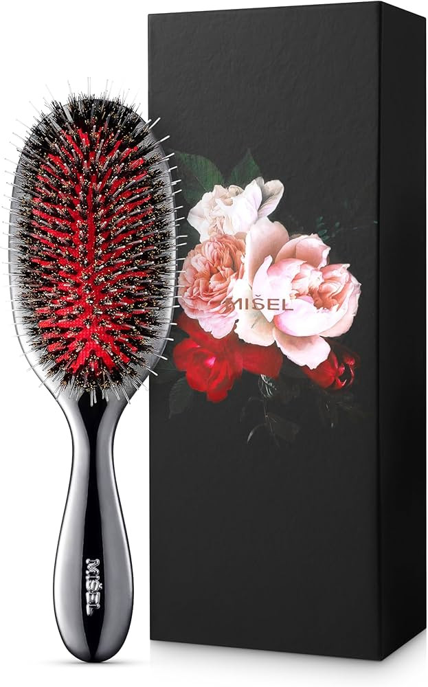 MISEL Professional Boar Bristle Hair Brush for Women and Men | Detangles All Natural Hair Types a... | Amazon (US)