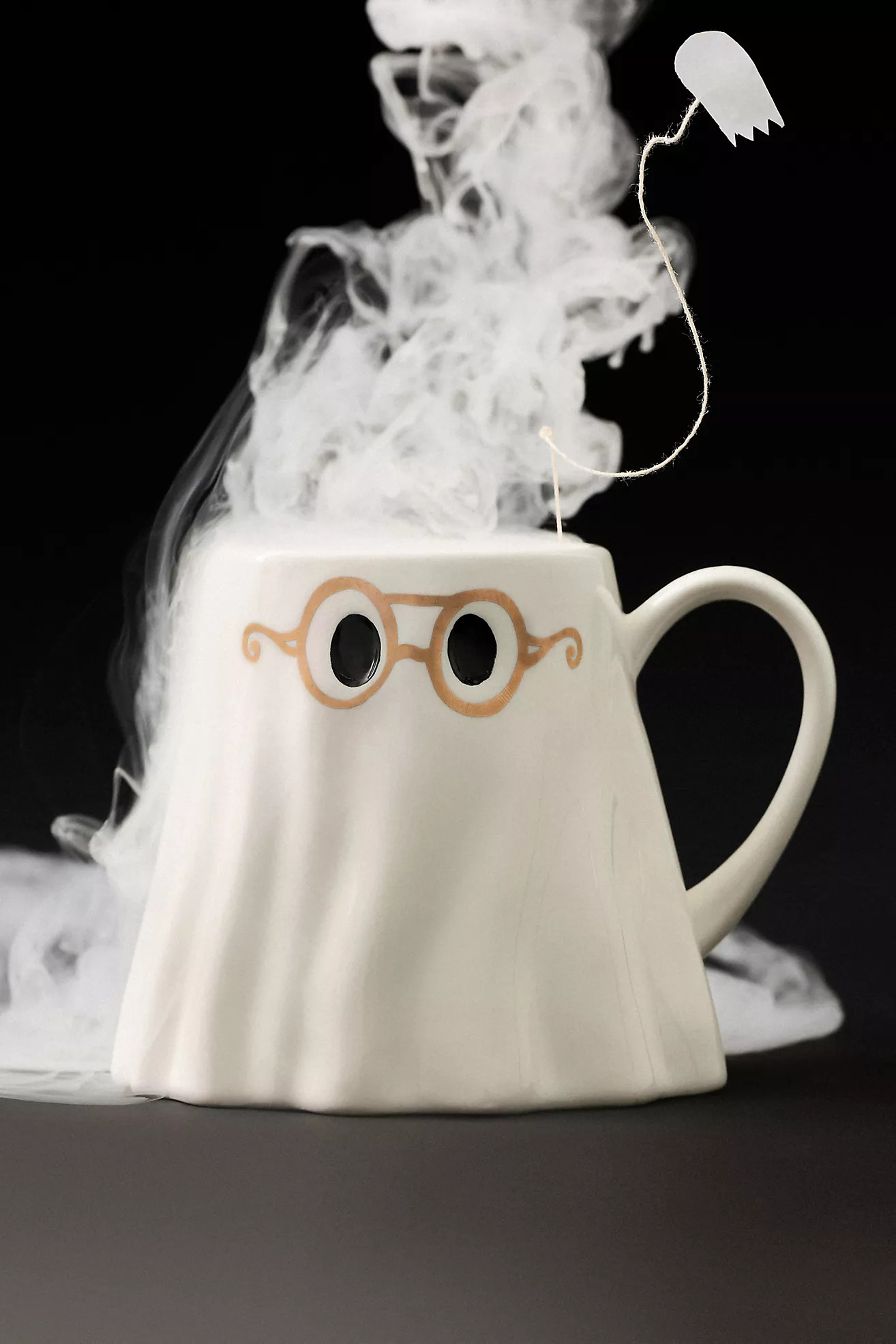 The Mud Fairy Stoneware 24k Gold Accent Ghost Mug | Anthropologie (US)
