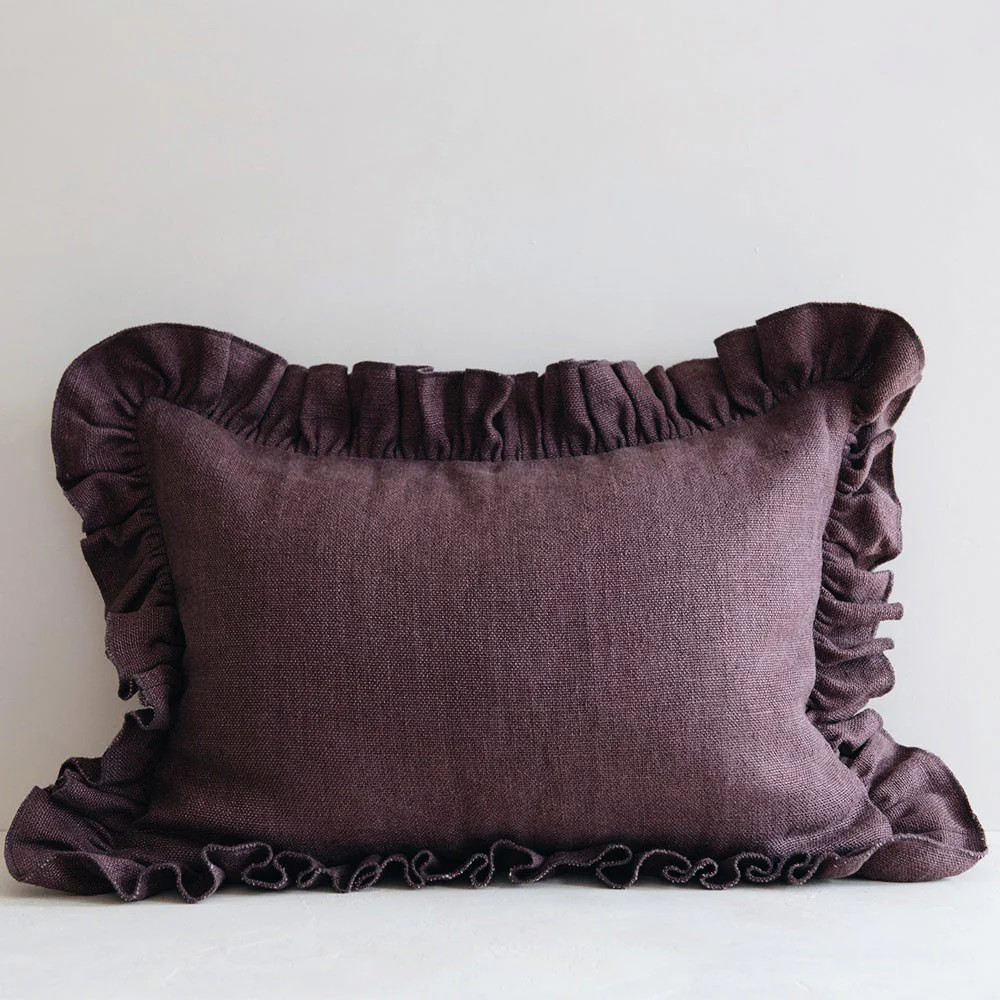Heavyweight Linen Pillow Cover - Plum | Roan Iris
