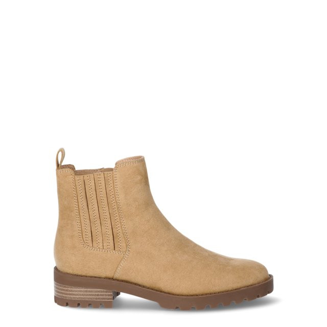 Time and Tru Women's Lug Chelsea Boots, Wide Width Available | Walmart (US)