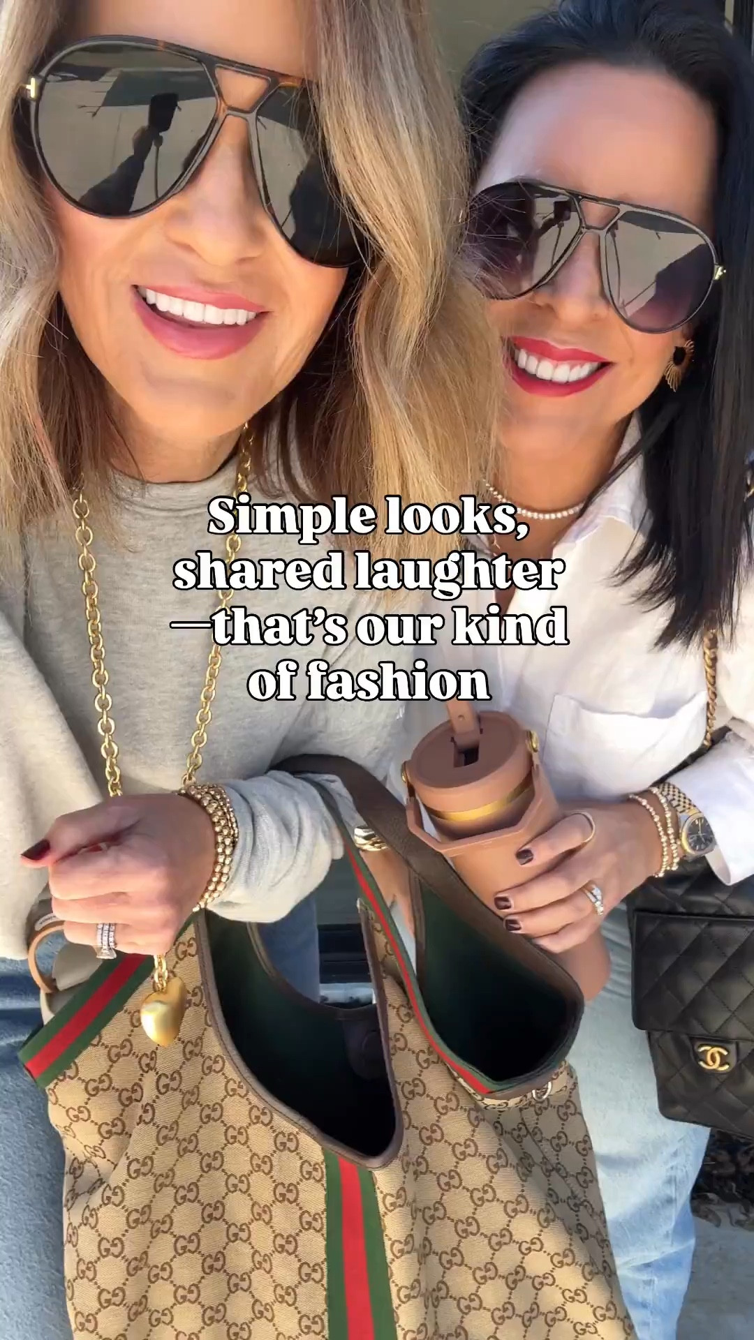 Our version of  casual? Polished, comfortable, and totally us 🫶🏼What we wore to a casual meeting:
Shalia 5’6 wearing a small Soho pullover and size 27 Levi’s wedgie jeans
Sandi 5’4 (almost) wearing a size large in the button up and a size 30 (she is a size 10) in the jeans.

Comment SHOP below to receive a DM with the link to this post on my LTK ⬇ https://liketk.it/5s6D9 #ltkover40 #ltkfindsunder50 #ltkstyletip

#LTKStyleTip #LTKFindsUnder100 #LTKOver40