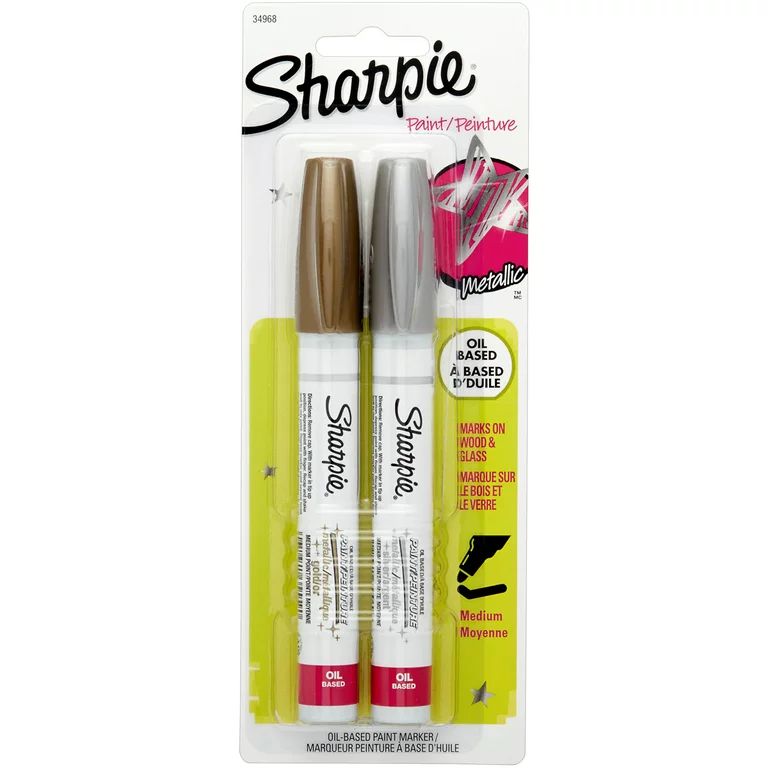Sharpie Oil-Based Medium Paint Marker Set, Silver & Gold | Walmart (US)