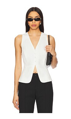 Hudson Jeans X Brooks Nader Laissez Vest in White from Revolve.com | Revolve Clothing (Global)