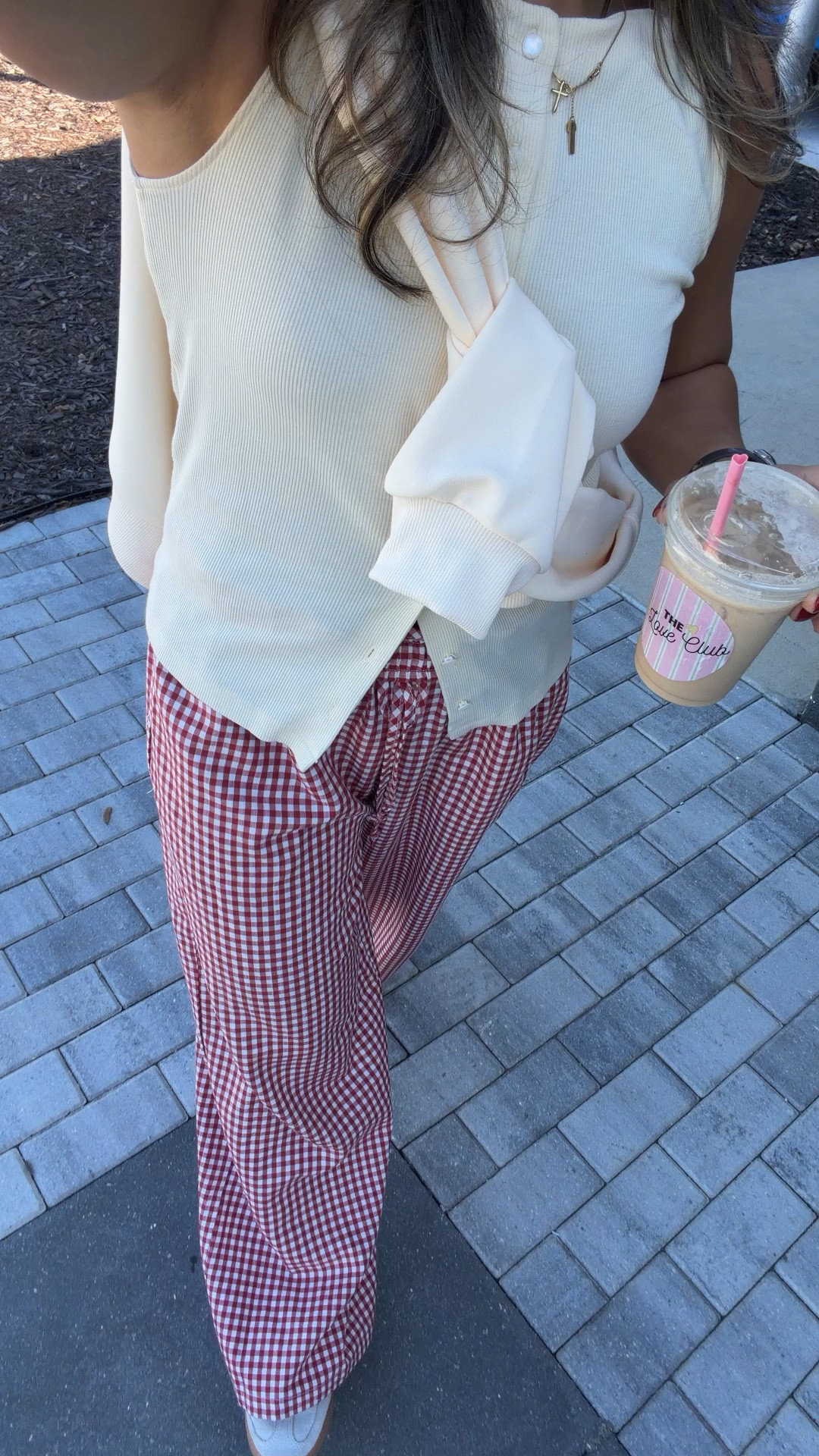 Spring fit! Love these gingham pants. SO cute!! Wearing a small. A little long but it works. 

#LTKgrwm #LTKmomlife #LTKootd