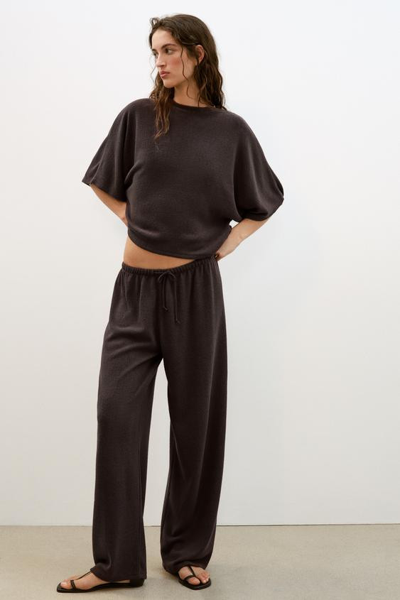 RUSTIC SHORT SLEEVE TOP | Zara US