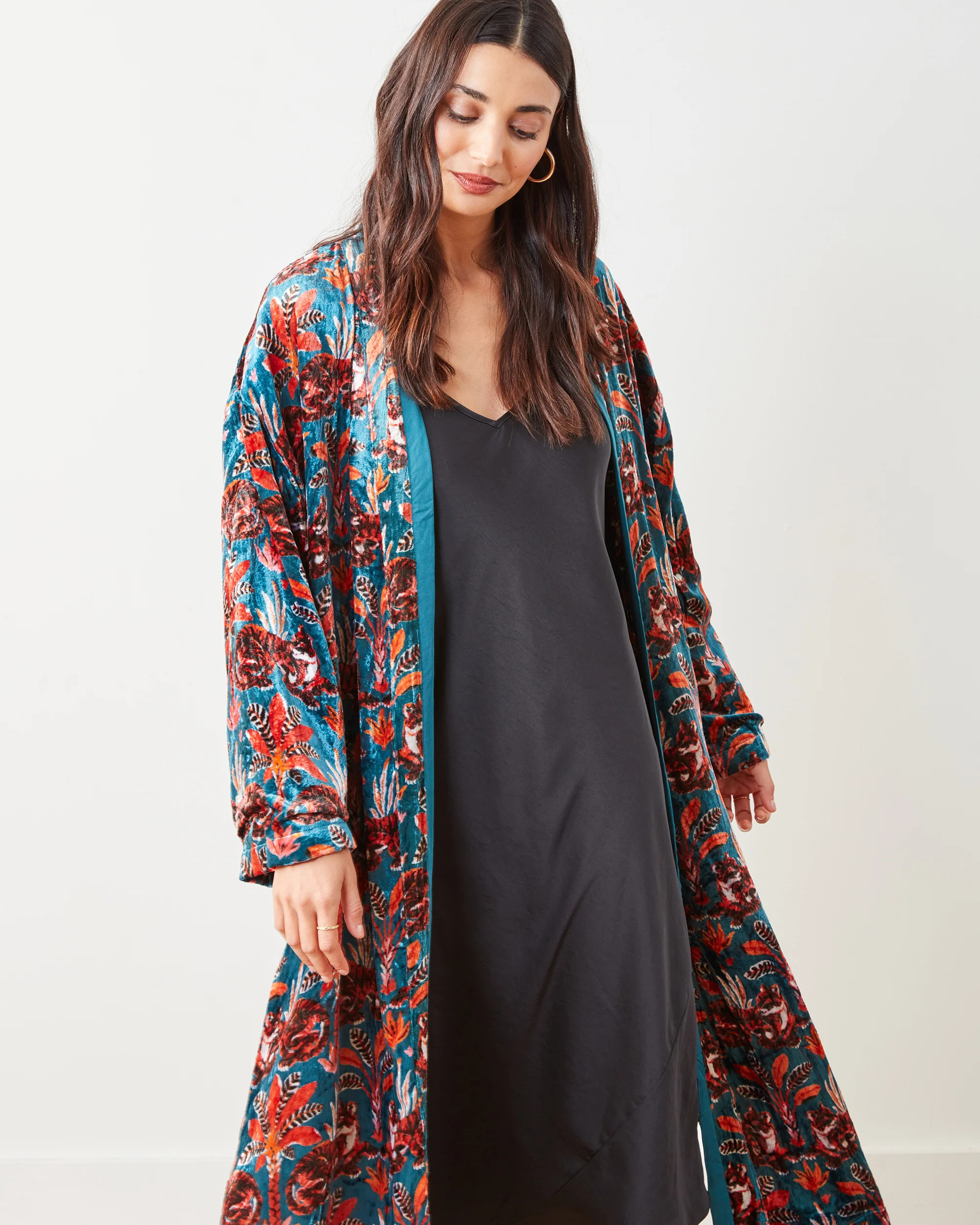 Untamed Tiger - Delancey St Duster - Teal Oxide | Printfresh