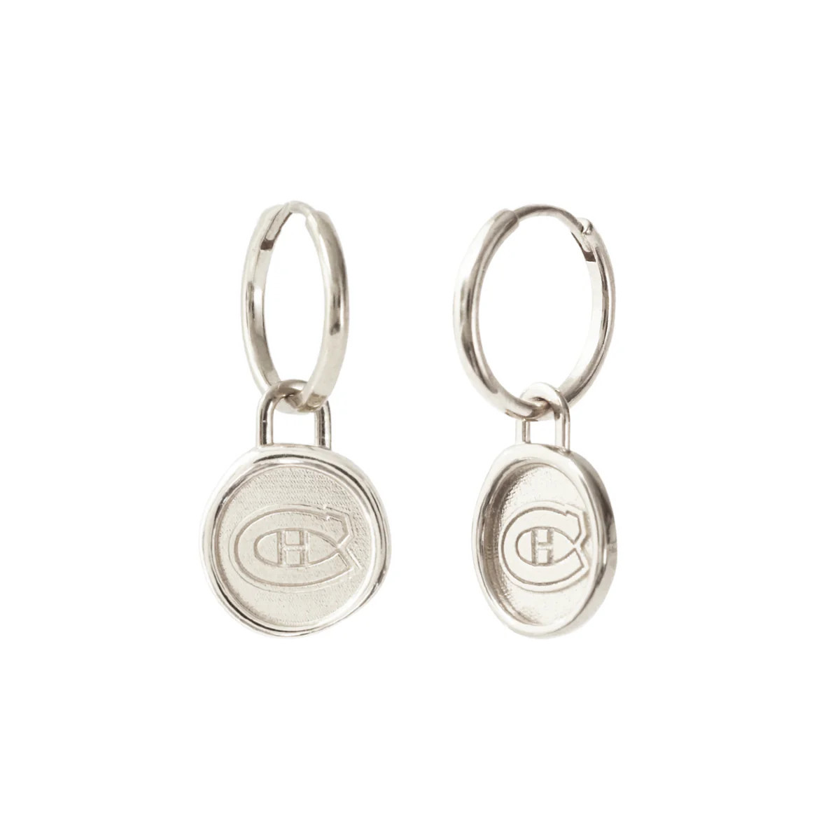 Montréal Canadiens Wax Seal Charm Hoop Earrings | So Pretty Cara Cotter