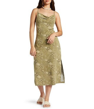 Last Dance Stripe Print Midi Dress | Dillard's