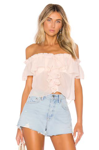 X REVOLVE Garrett Top en Blush | Revolve Clothing (Global)