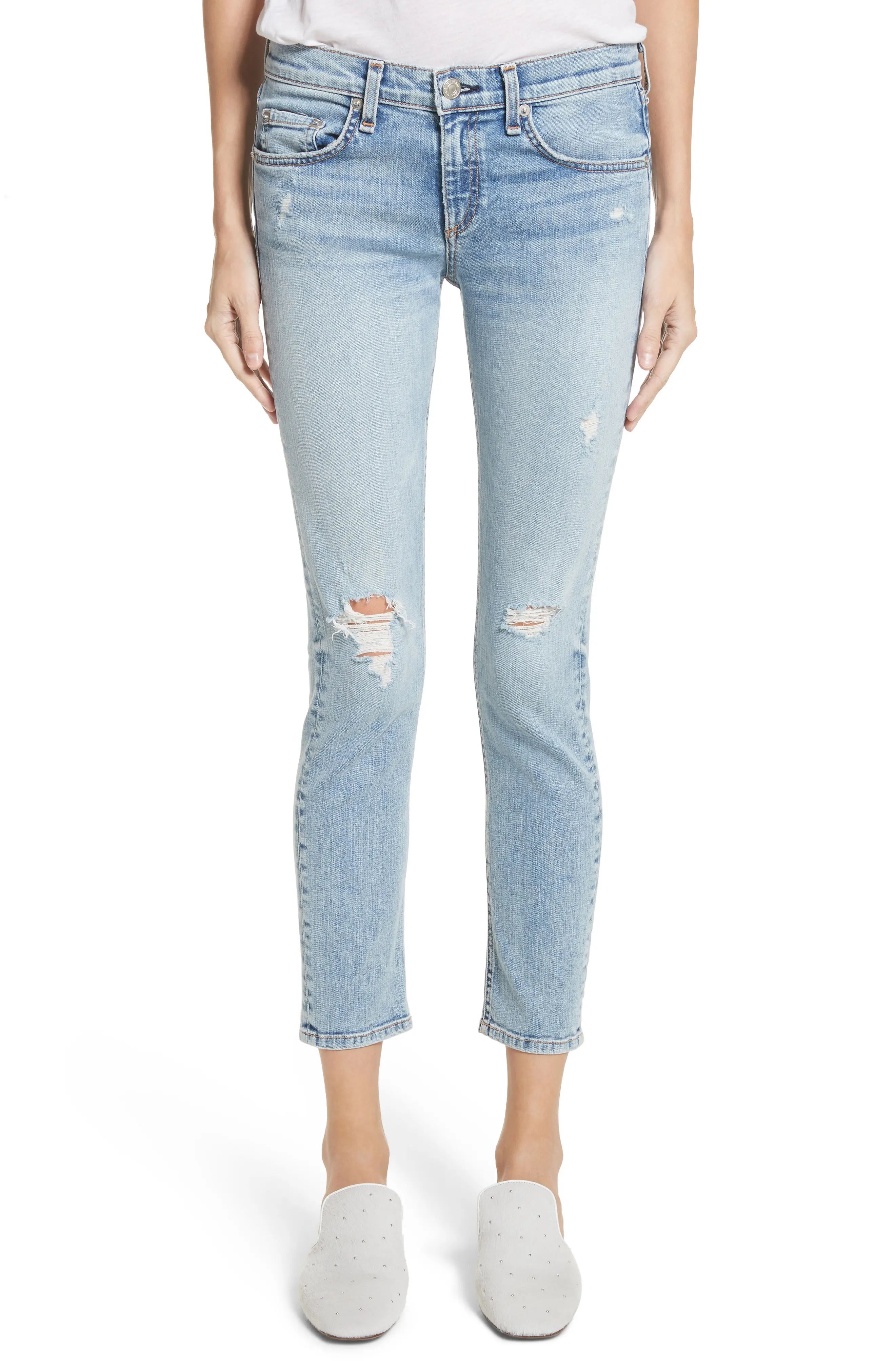 rag & bone/JEAN Ankle Skinny Jeans (Double) | Nordstrom