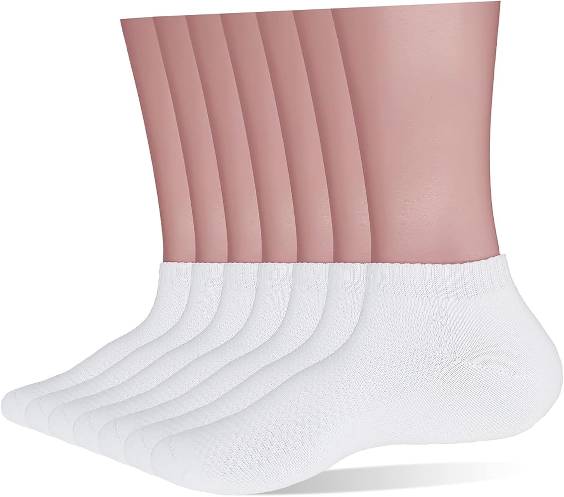 Ait fish 100% Cotton Socks for Men and Women - Thin Low Cut Ankle Socks | Amazon (US)