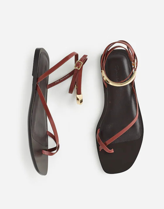 The Vira Bangle Ankle-Wrap Sandal in Leather | Madewell