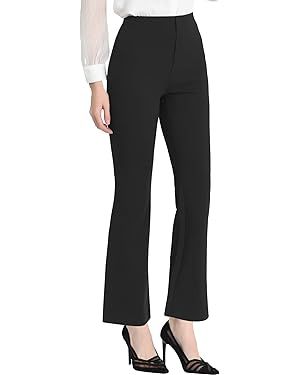 Allegra K Women's Dress Pants High Waist Trousers Stretchy Full Length Casual Work Slacks Office ... | Amazon (US)