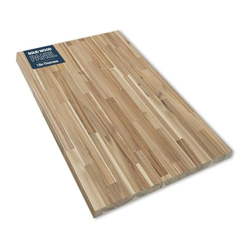 AllForWood 36''L x 25''W x 1.5''Th Acacia Solid Wood Butcher Block Countertop, Butcher Block Table Top for DIY Washer Dryer/Island/Kitchen Countertop (Unfinished) | Amazon (US)