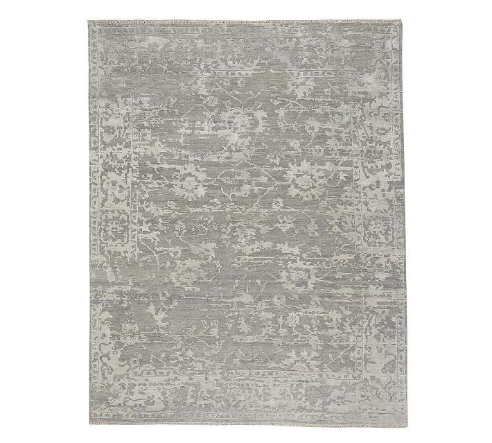 Leo Hand-knotted Rug - Gray | Pottery Barn (US)