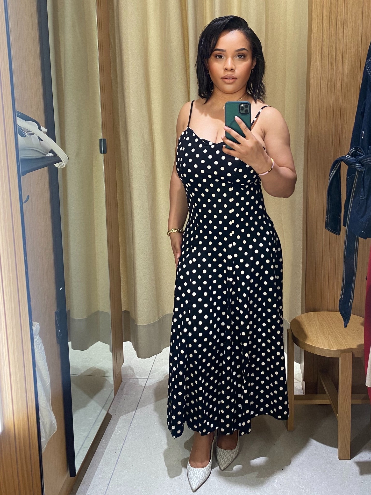 Mango’s A-Line Dress with Godets — the silhouette is timeless, flattering, and moves so beautifully with every step. Whether you choose the playful black polka dot print or the bold solid red color ❤️, both options make the perfect statement for spring and summer styling. The kind of dress that makes you feel effortlessly feminine and elegant ✨. I am wearing a size “Large”.  

It’s classy enough for brunch, church, weddings, date nights, vacation, or special occasions while still feeling lightweight and easy to wear. I love pieces like this that instantly make you look polished with minimal effort.

The black polka dot gives that chic vintage-inspired vibe, while the solid red color brings confidence and elegance all in one look.

If you’re looking for a versatile dress that feels both sophisticated and feminine, this is definitely one to add to your wardrobe before it sells out ✨

Shop the A-Line Dress with Godets now on my LTK 🤍

#LTKStyle #SpringFashion #SummerStyle #PolkaDotDress #RedDress #FeminineStyle #ElegantStyle #ClassicFashion #MidiDress #VacationStyle