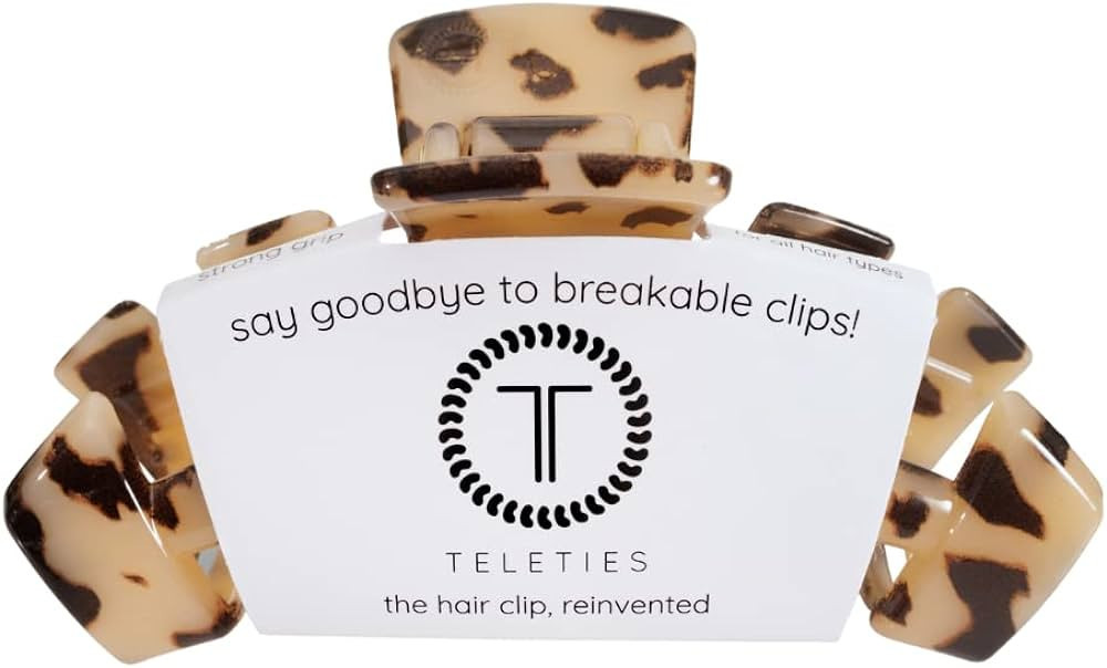 TELETIES - Medium Hair Clip - Strong Grip, Bendable Teeth, Comfortable Curved Design - Ideal for ... | Amazon (US)