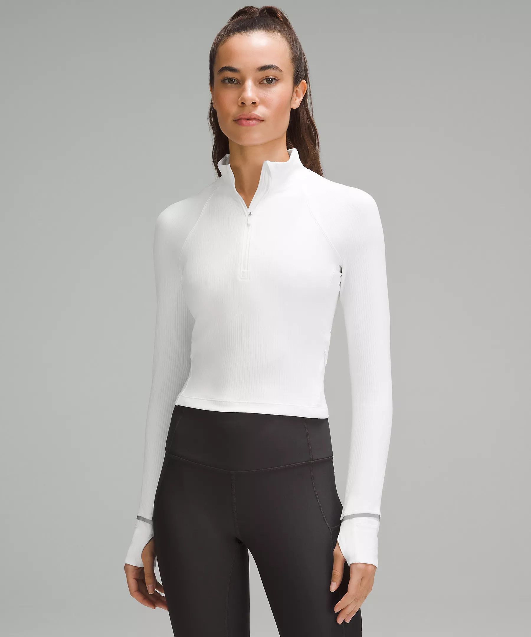 It's Rulu Ribbed Cropped Half Zip | Lululemon (US)