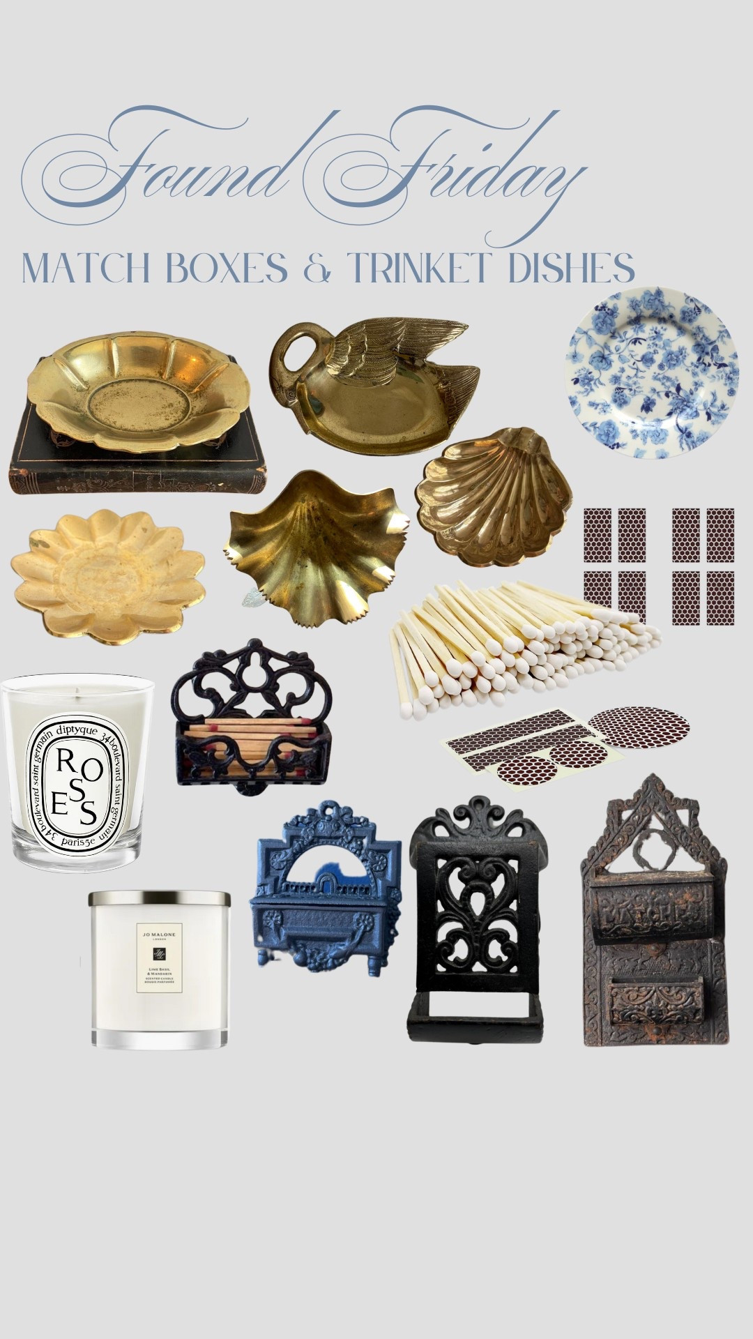 Vintage finds one of a kind home finds match striker stickers brass trinket dish candles Nordstrom cast iron match box 

#LTKGiftGuide #LTKFindsUnder100 #LTKHome
