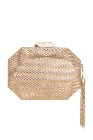 olga berg Tilly Hotfix Clutch in Gold from Revolve.com | Revolve Clothing (Global)