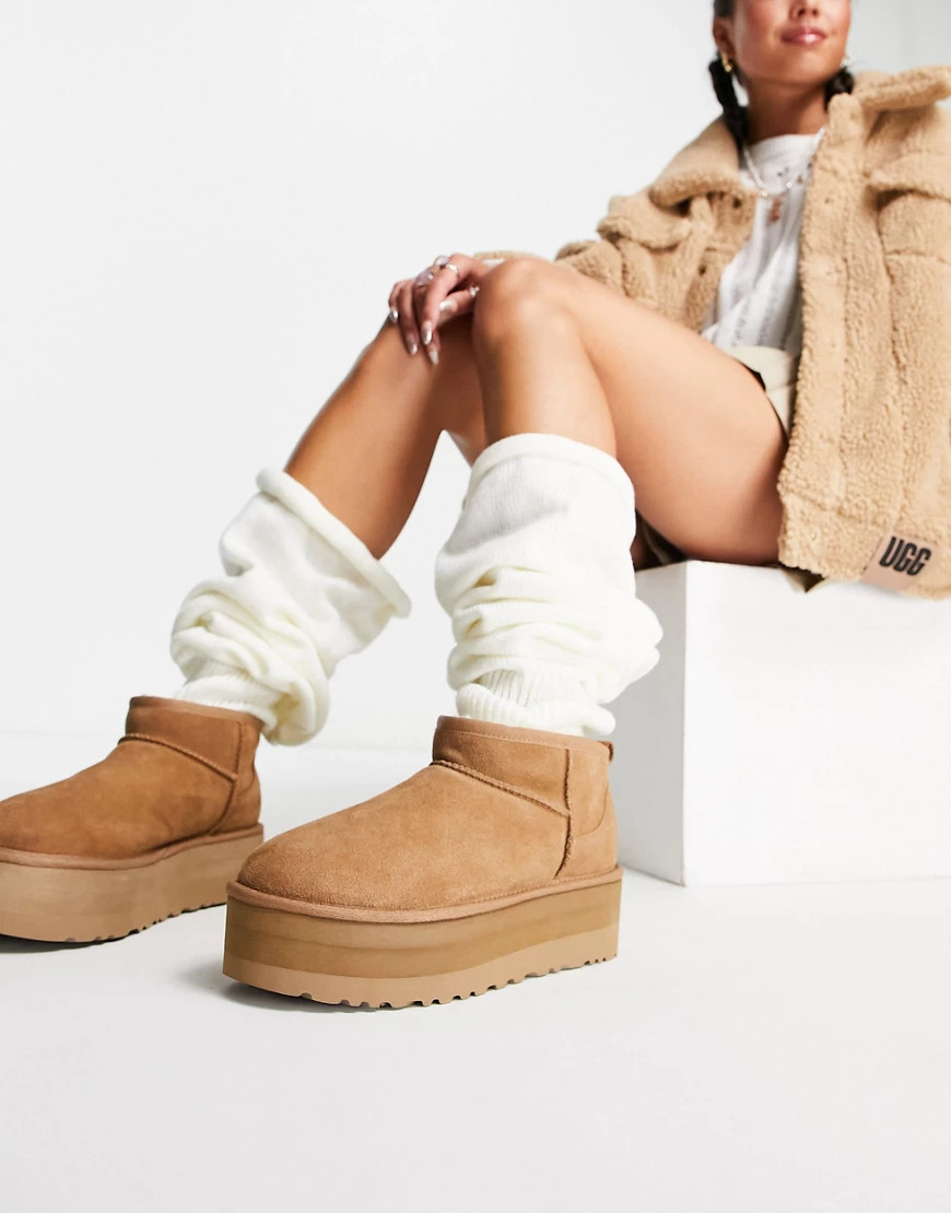 UGG classic ultra mini platform boots in chestnut-Brown | ASOS (Global)