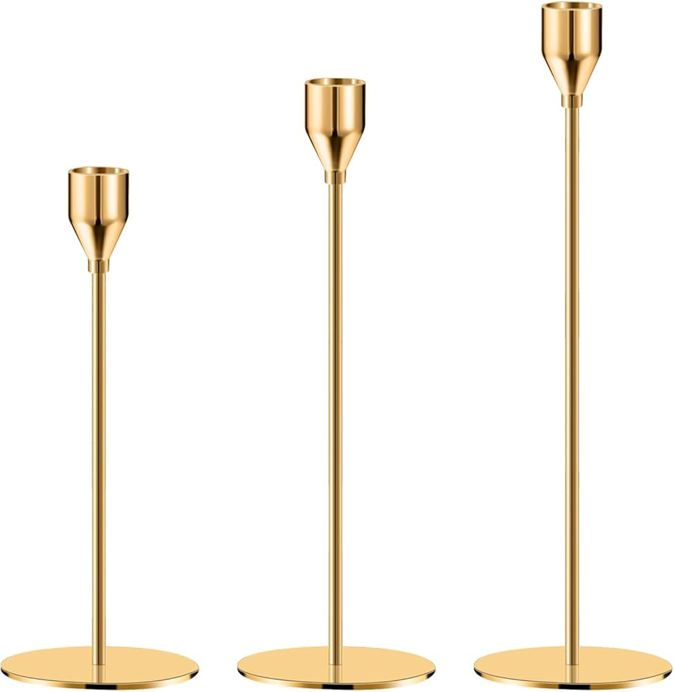 Candlestick Holders Gold Candle Stick Candle Holder Tall Taper Candle Holder for Home Decor, Wedd... | Amazon (US)