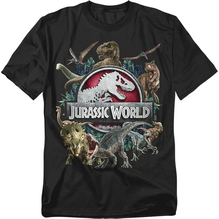 Jurassic World T-Shirt Dino Group Unisex Graphic Tee For Men & Women Black&nbsp; | Walmart (US)