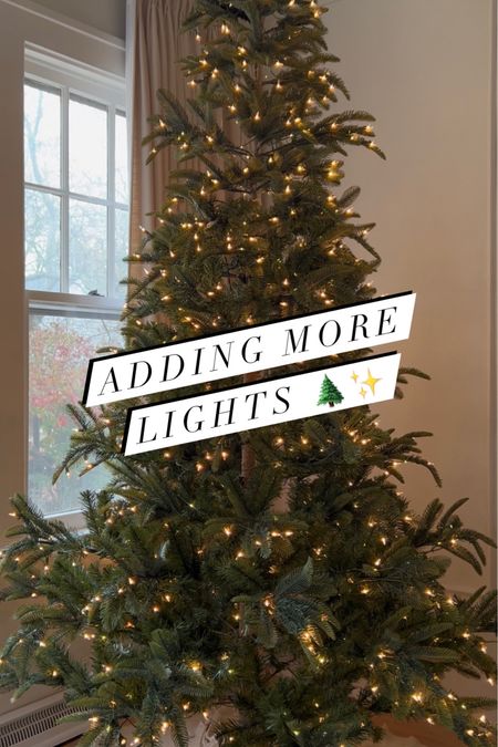 I added more lights to my Christmas tree using a strand of 200 LED twinkle lights ✨ 

#LTKSeasonal #LTKhome #LTKHoliday