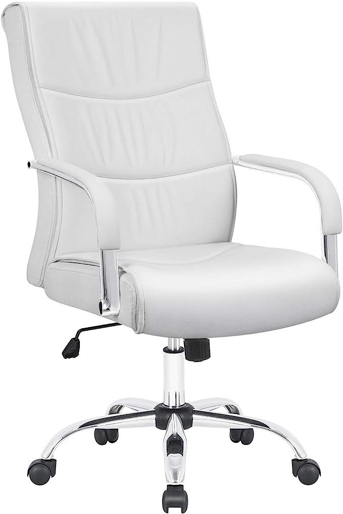 Furmax High Back Office Desk Chair Conference Leather Executive with Padded Armrests, Adjustable ... | Amazon (US)
