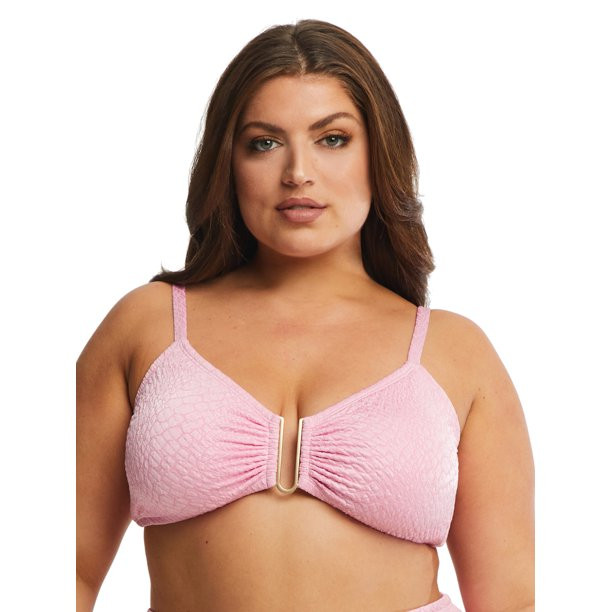 Time and Tru Women's U-Wire Bralette Bikini Top, Sizes S-3X - Walmart.com | Walmart (US)