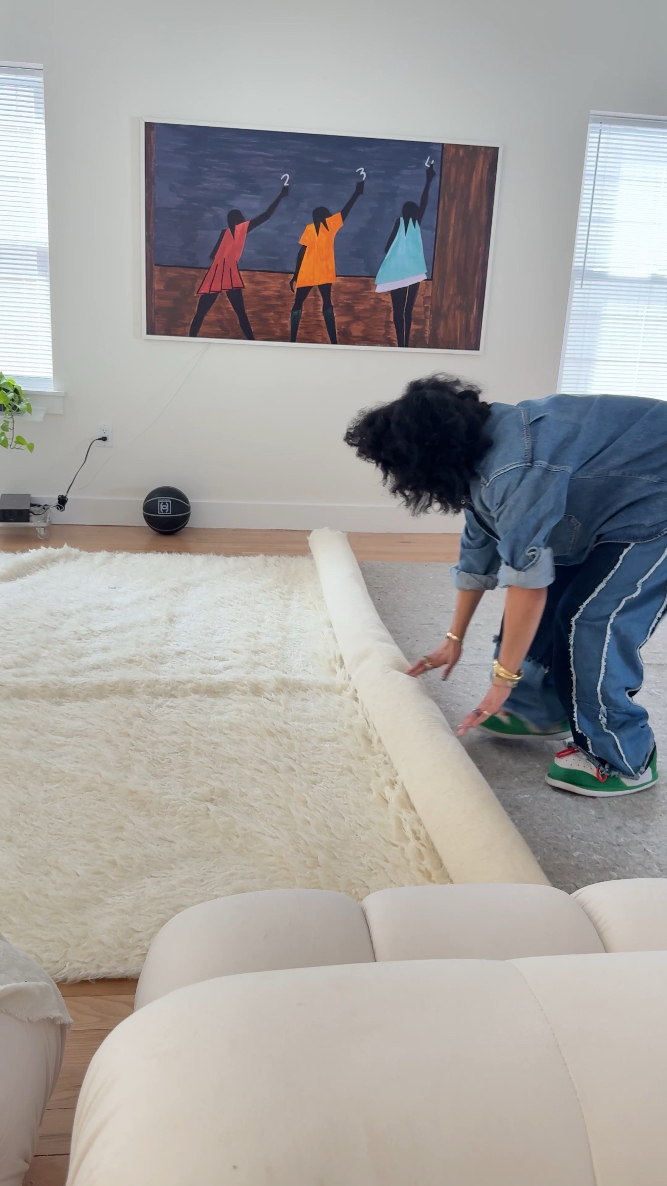 We finally got a rug! 50 is so happy 🐶 This beauty is from @luluandgeorgia. It’s the Lap Handwoven Wool Rug in 9x12. It’s soft, cozy, and exactly what I envisioned.

I’m fully in my white couch, white rug era, & the living room is slowly coming together. When it comes to decorating, I’m all about intentional purchases. Function is key, but style is just as important to me. I’ve been loving the journey of discovering my home style. Stay tuned for more updates! ✨ All items linked on my LTK.

#LTKHome