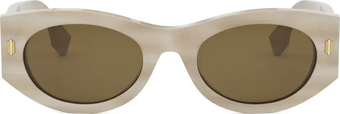 'Fendi Roma 52mm Oval Sunglasses | Nordstrom