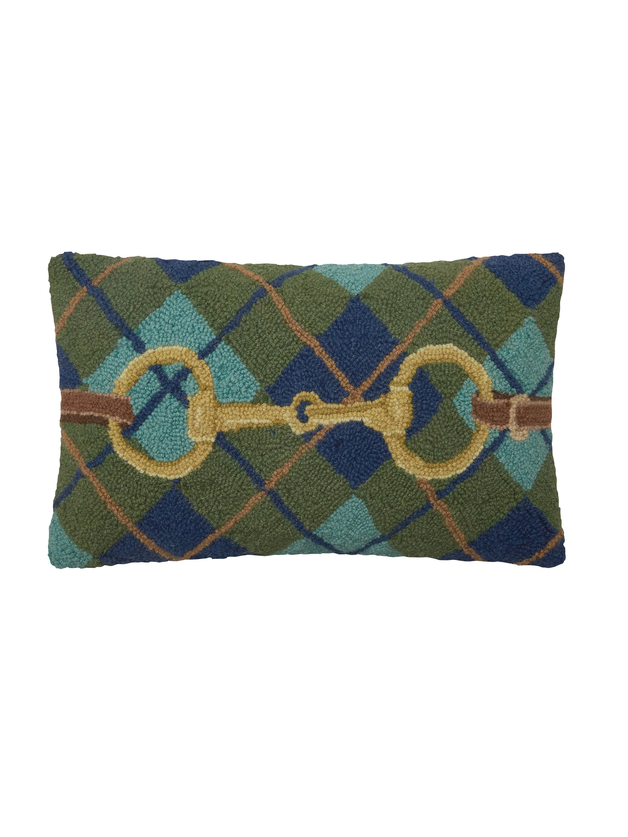 Plaid Horse Bit Hook Pillow | Weston Table