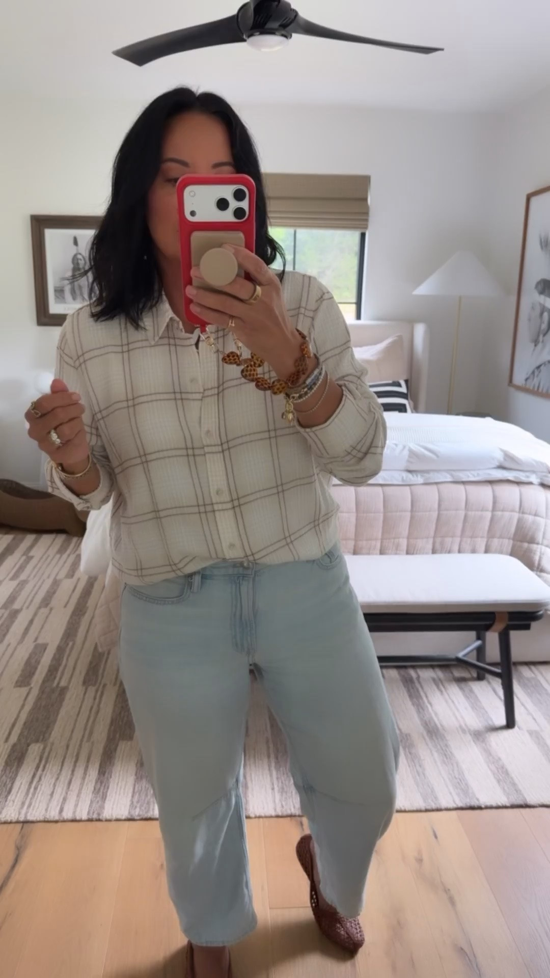 Top size medium, jeans size 29 (I’m a curvy size 8, shoes run a little big so size down if you are between sizes.

#LTKOver40 #LTKMidsize #LTKWorkwear
