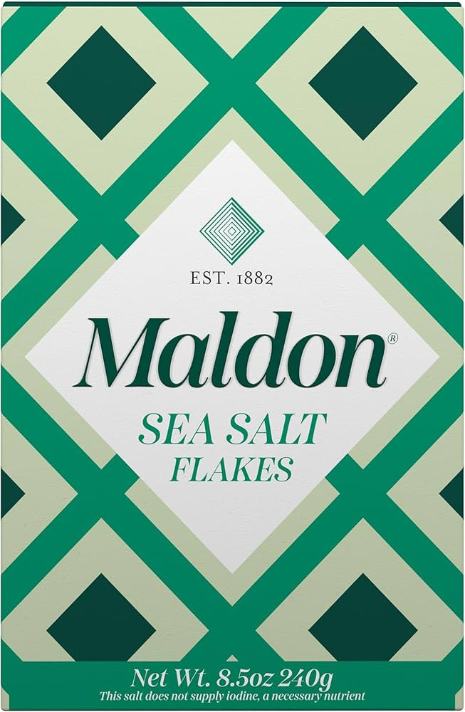 Maldon Salt, Sea Salt Flakes, 8.5 oz (240 g), Kosher, Natural, Handcrafted, Gourmet, Pyramid Crys... | Amazon (US)