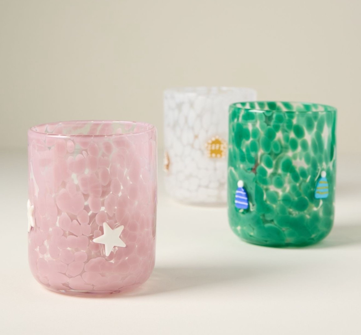 New Nesting with Grace Confetti Icon Juice Glasses! These are perfect for the holidays and are so cute! ✨ #anthropologie #iconjuiceglass #holidays 

#LTKFindsUnder50 #LTKHome #LTKSeasonal