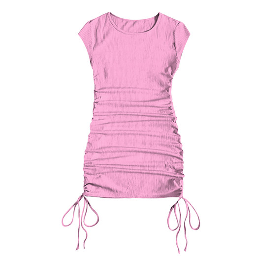 juniors pink rouched dress | Five Below